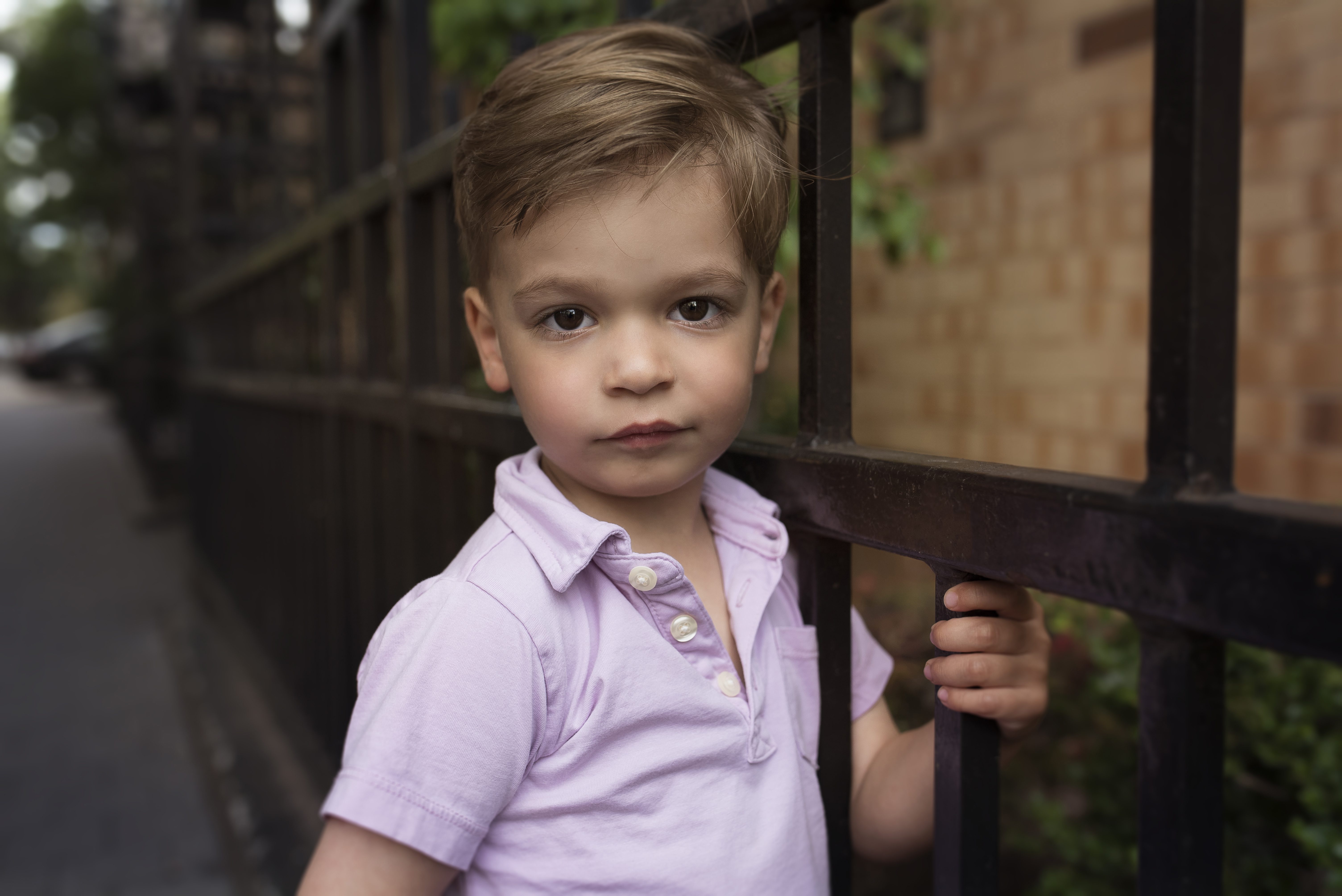 little boy posing at his hoboken nj family photoshoot