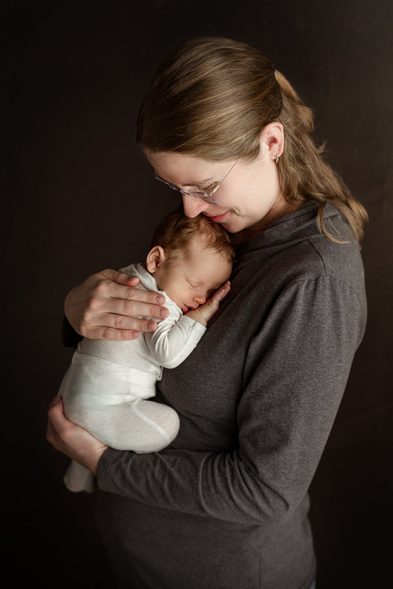 mother holding her newborn son