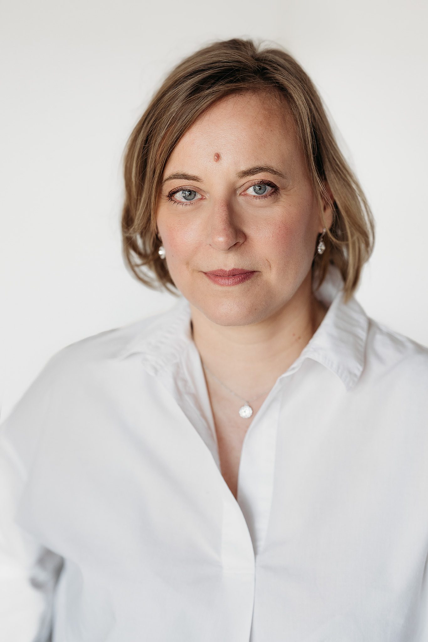 woman headshot on white background