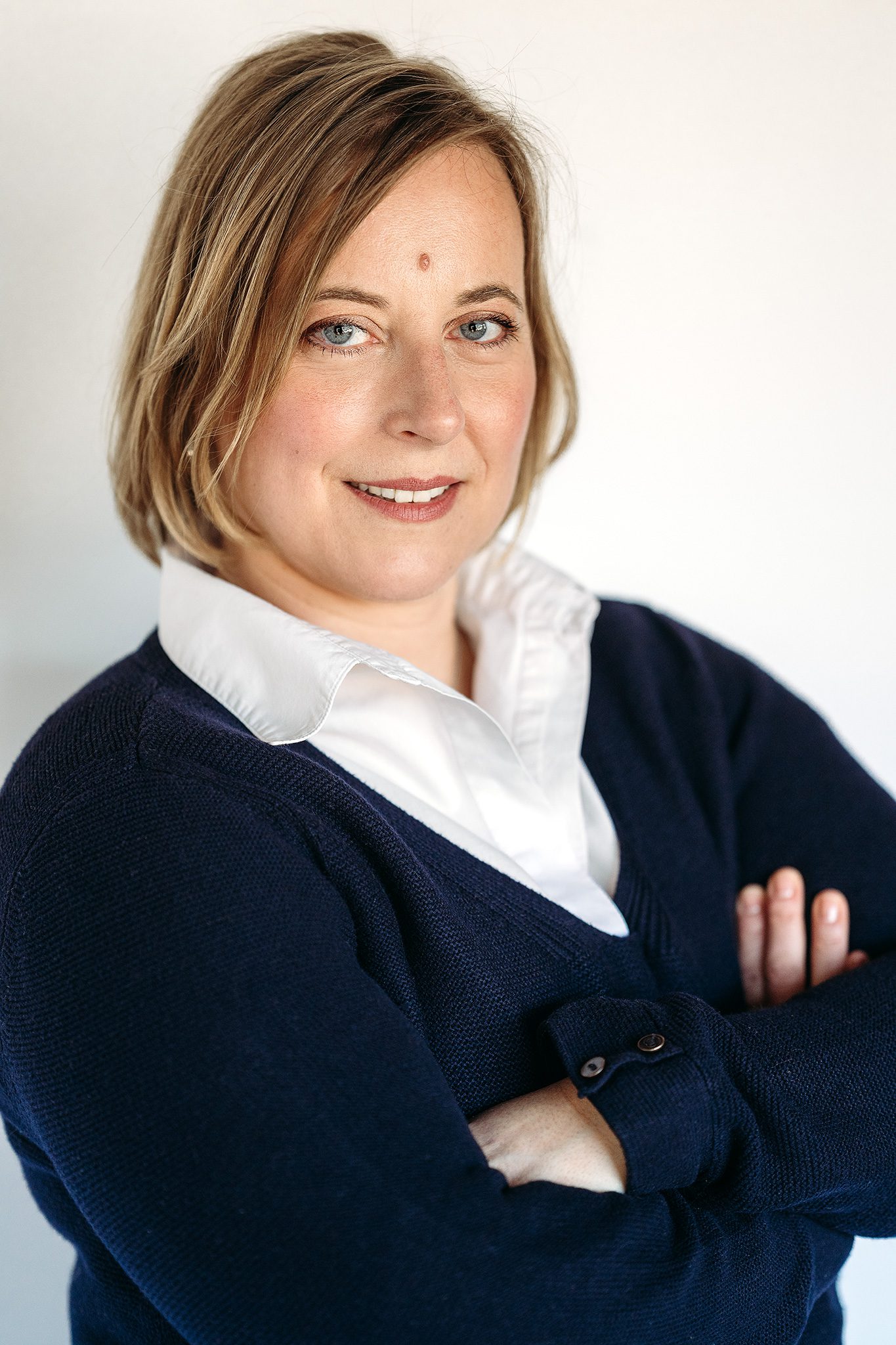woman headshot on white background