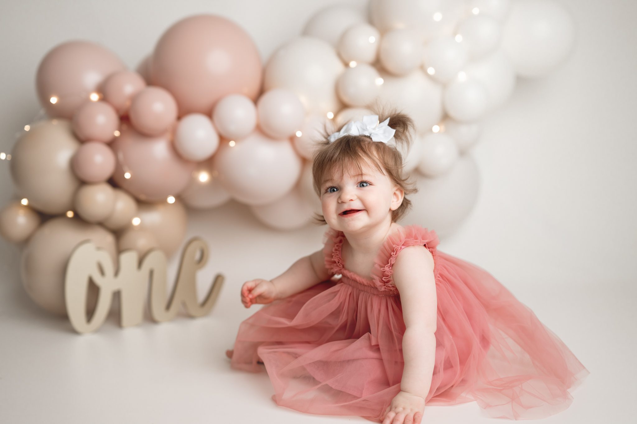 First Birthday girl at her cake smash session in Scotch Plains.